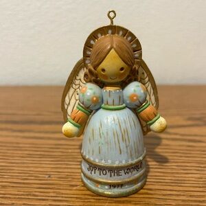 VINTAGE Hallmark Christmas Collection Ornament Joy to the World Holiday Angel
